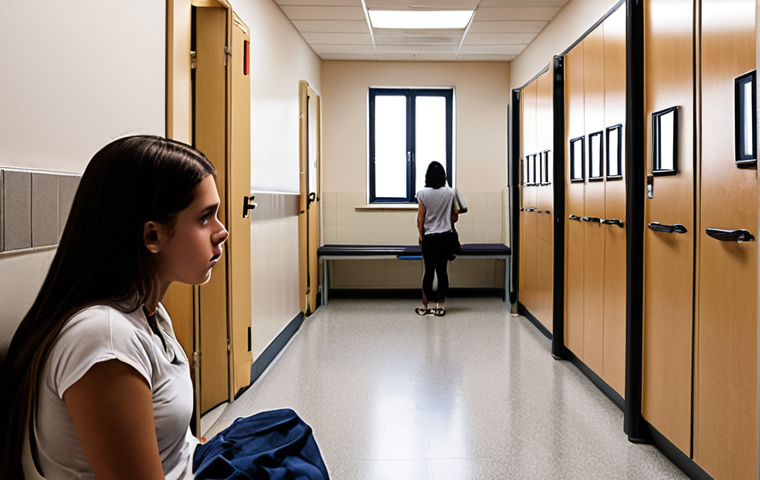 **
A student visiting an exam location beforehand. Focus on the student observing the surroundings, like the lighting, seating, and available facilities (bathrooms, etc.). The atmosphere should be one of preparation and reducing anxiety.
**