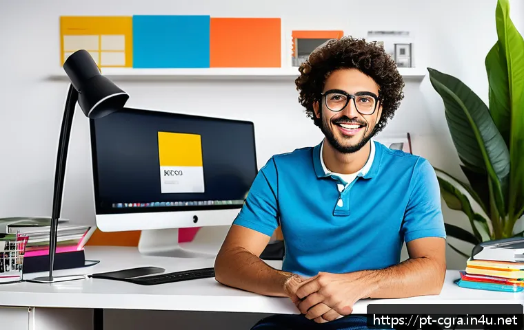 컴퓨터그래픽스운용기능사 자격증 활용 사례 연구 - A modern graphic designer workspace featuring a young professional of Brazilian descent sitting at a...
